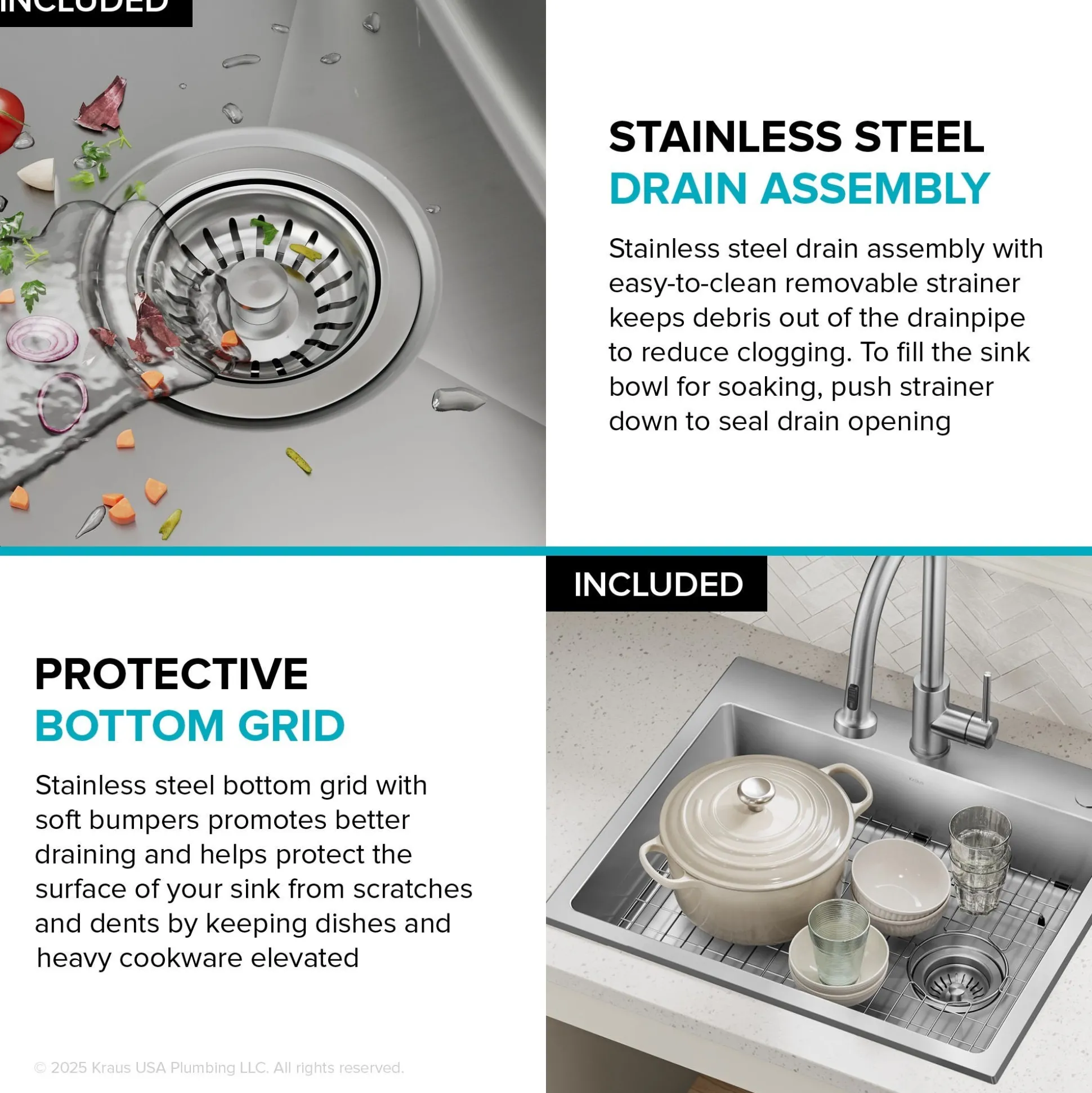 25” ADA Compliant Drop In / Top Mount Single Bowl 18-Gauge Stainless Steel Kitchen Sink