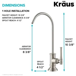 Allyn 100% Lead-Free Kitchen Water Filter Faucet in Spot Free Stainless Steel