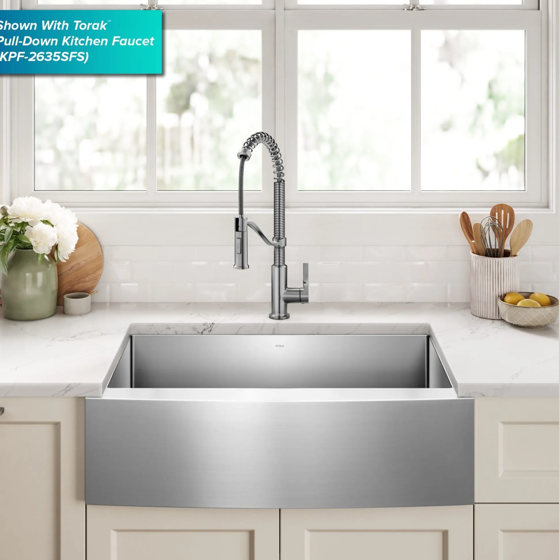 33" Apron Front Farmhouse 16 Gauge Single Bowl Stainless Steel Kitchen Sink