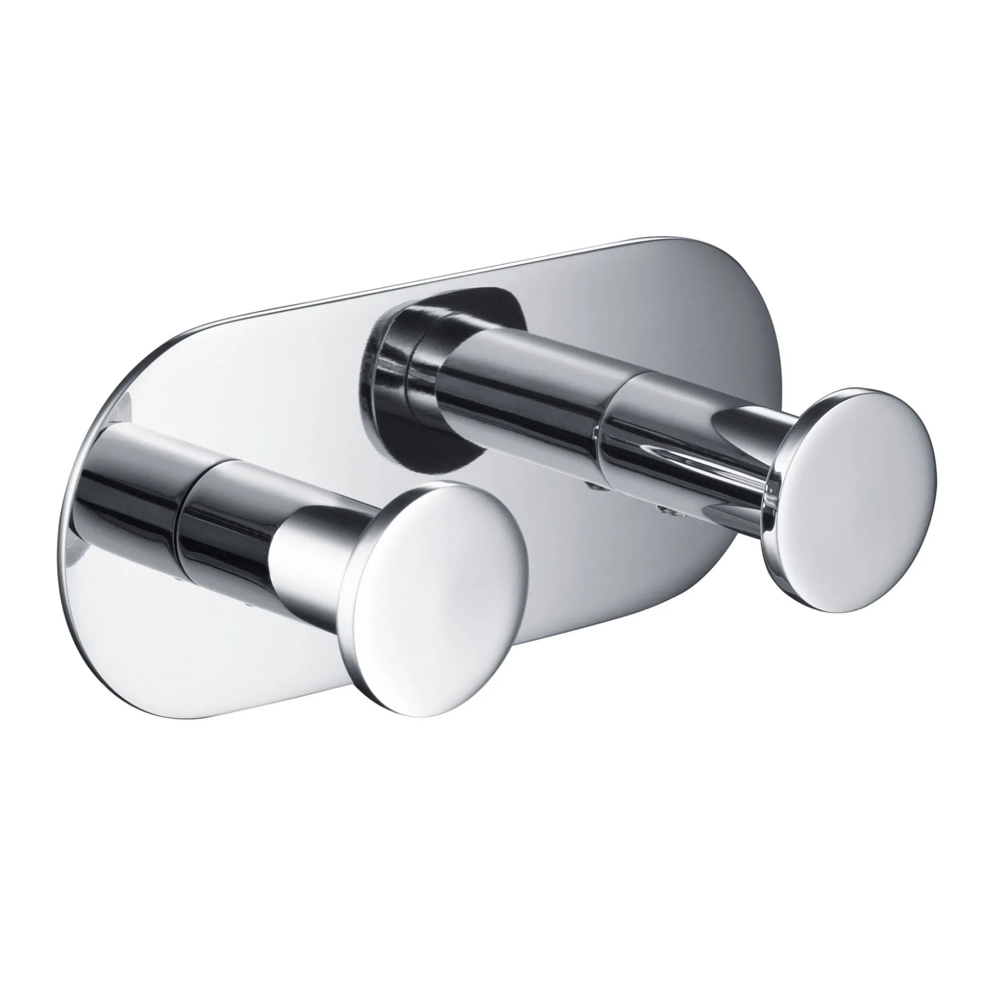 Bathroom Robe and Towel Double Hook in Chrome