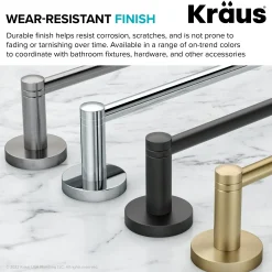 Bathroom Robe and Towel Hook Rack with 4 Hooks in Brushed Gold