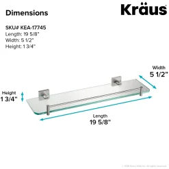 Bathroom Shelf in Brushed Nickel