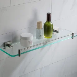 Bathroom Shelf in Brushed Nickel