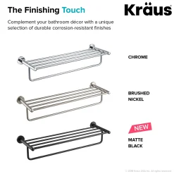 Bathroom Shelf with Towel Bar in Brushed Nickel