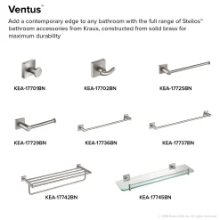 18" Bathroom Towel Bar in Brushed Nickel