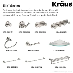 18" Bathroom Towel Bar in Brushed Nickel