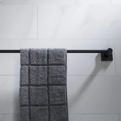 24" Bathroom Towel Bar in Matte Black