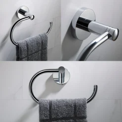 Bathroom Towel Ring in Chrome