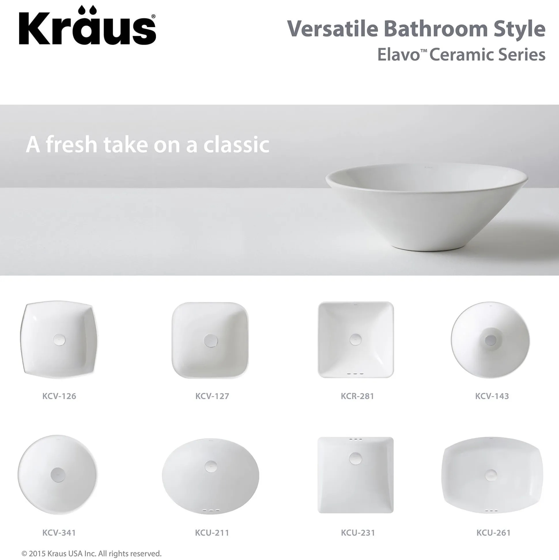 14" Ceramic Bathroom Sink in White with Pop-Up Drain in Chrome