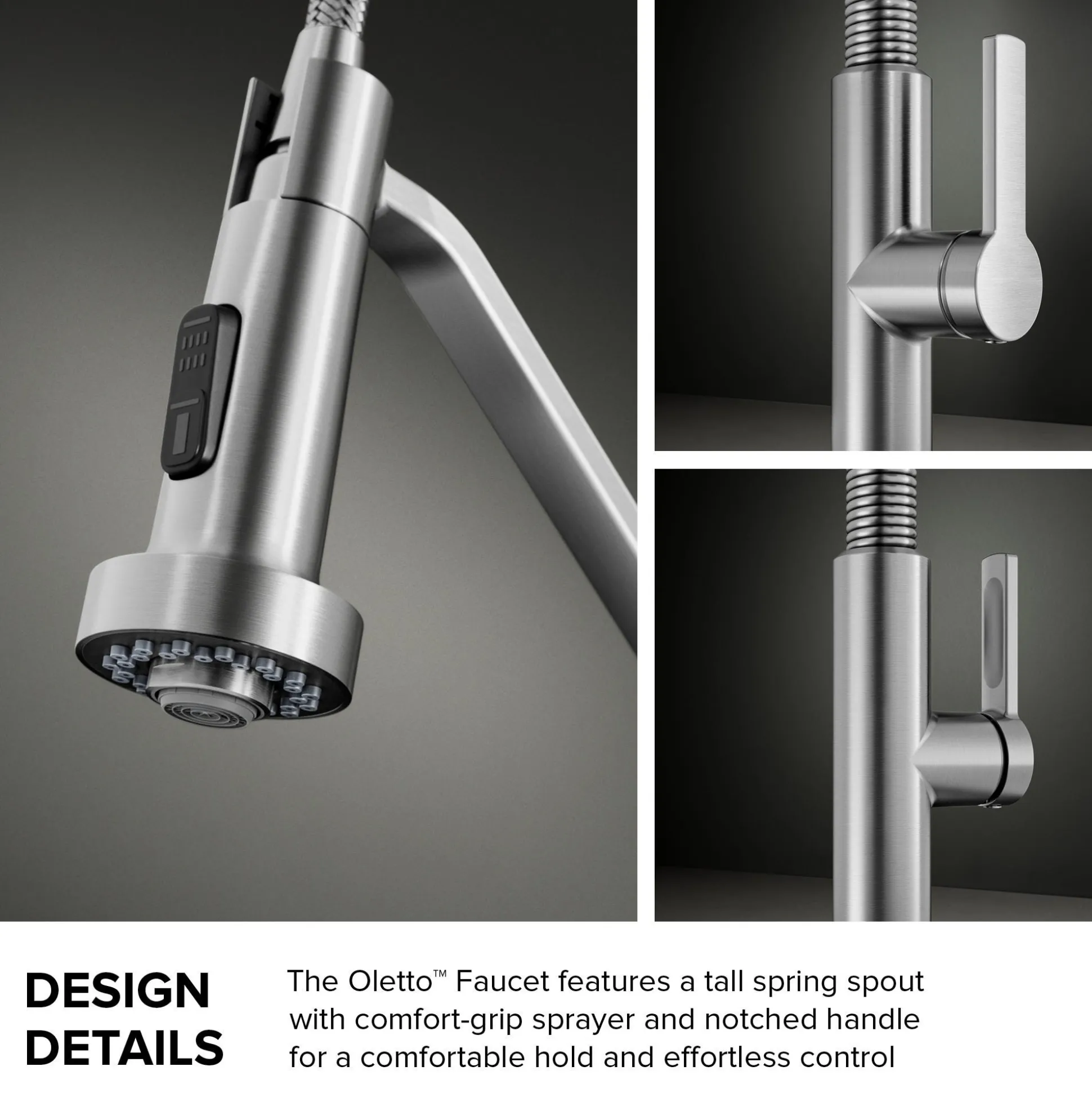 Commercial Style 2-Function Single Handle Pull Down Kitchen Faucet in Matte Black