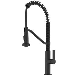 Commercial Style 2-Function Single Handle Pull Down Kitchen Faucet in Matte Black