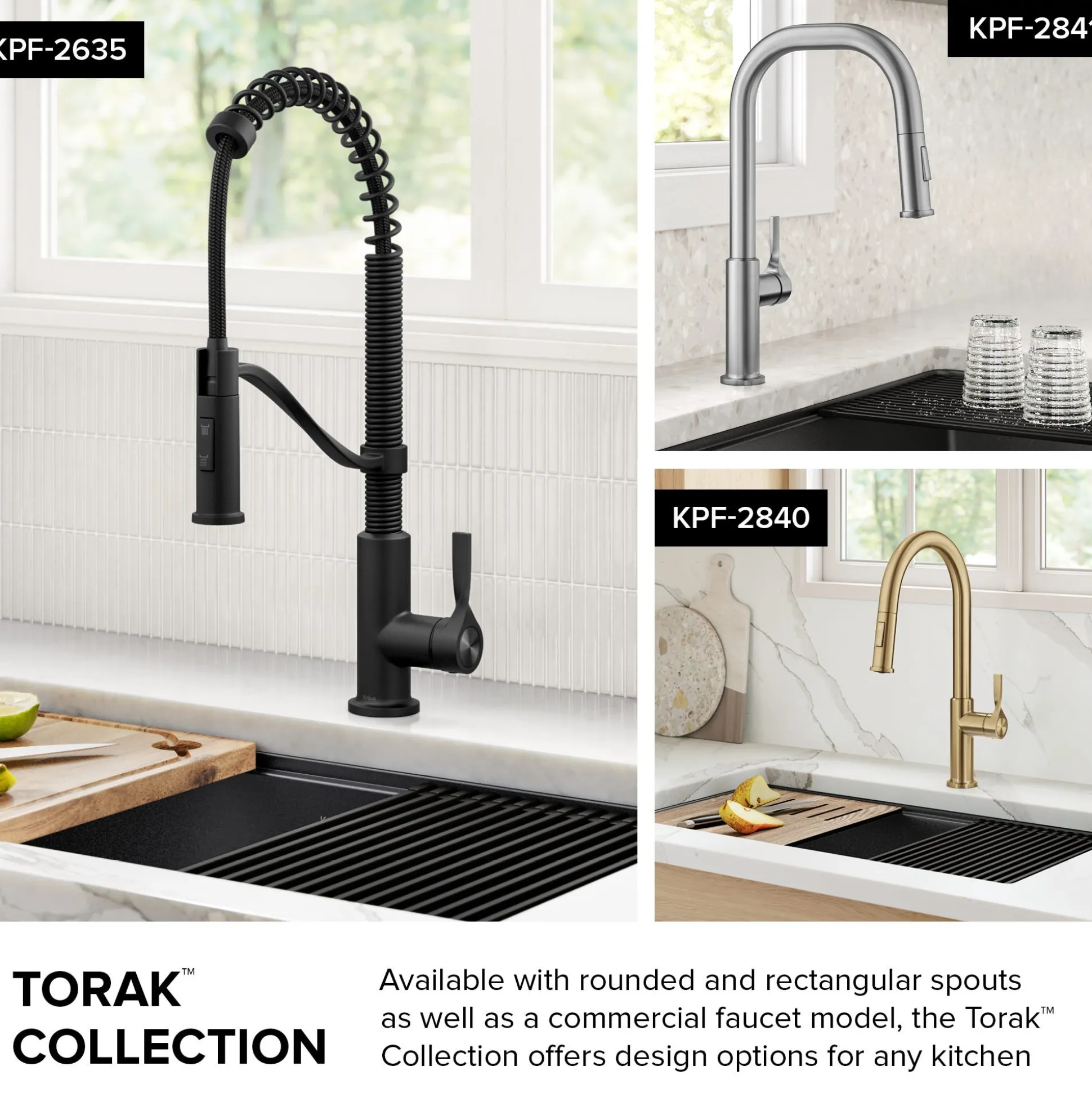 Commercial Style 2-Function Single Handle Pull Down Kitchen Faucet in Matte Black