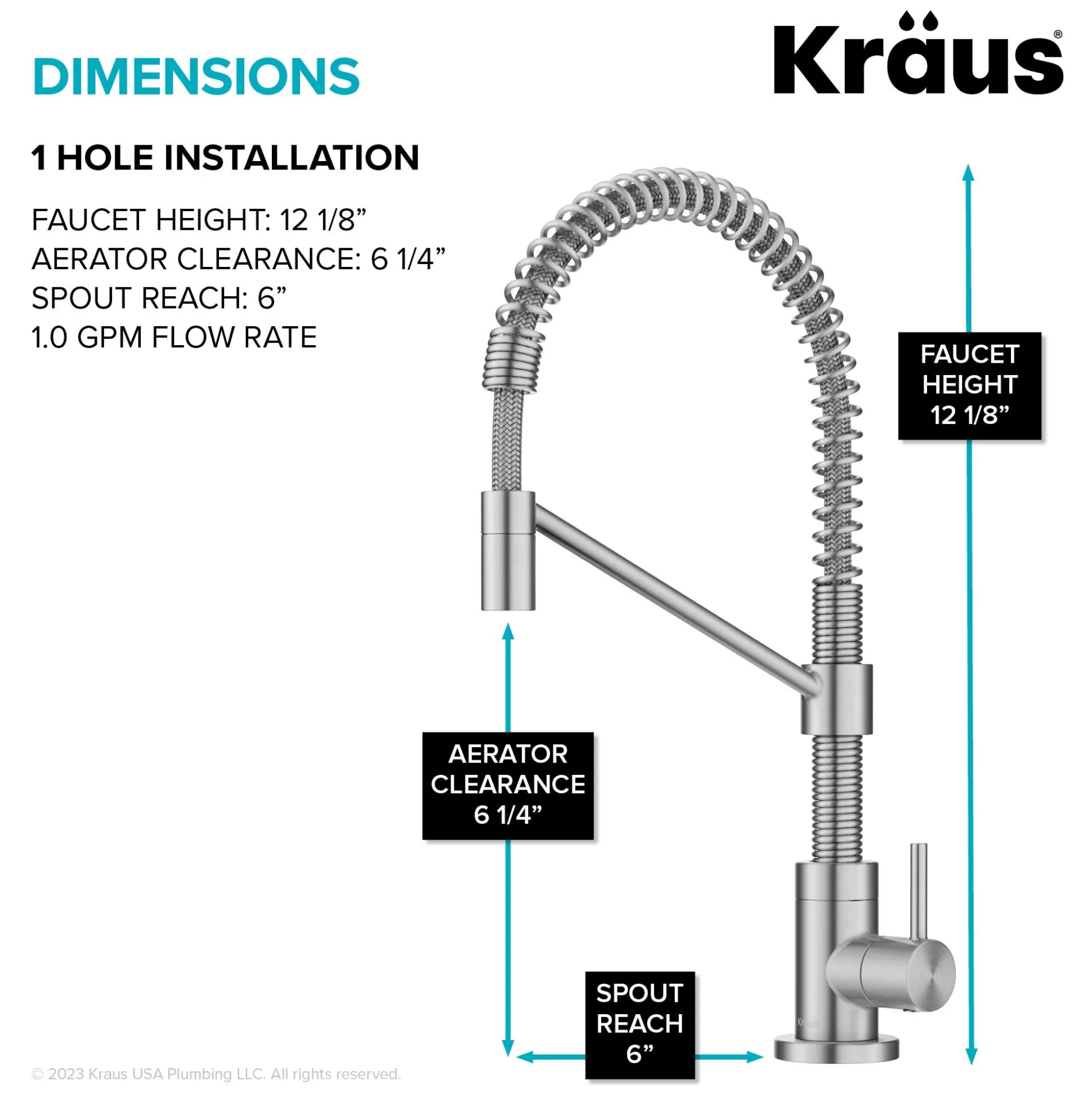 Commercial Style Pull Down Kitchen Faucet and Water Filter Faucet Combo in Spot-Free Stainless Steel