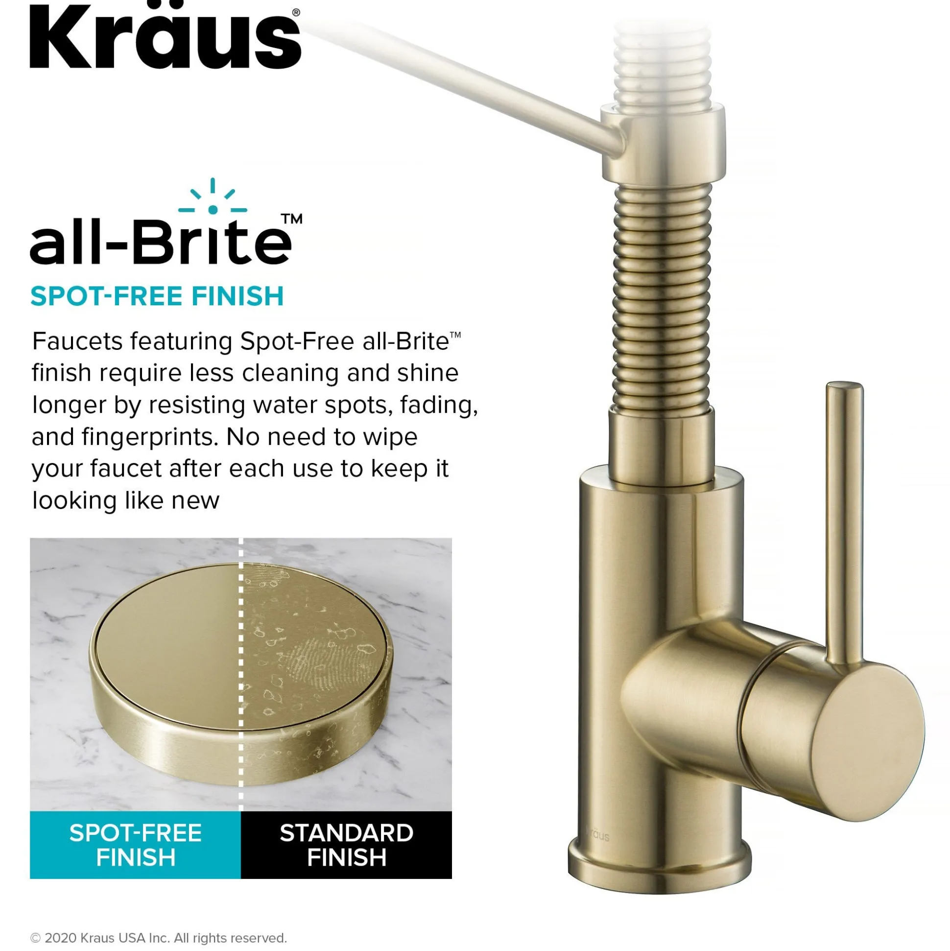 Commercial Style Pull-Down Kitchen Faucet and Water Filter Faucet Combo in Spot Free Antique Champagne Bronze
