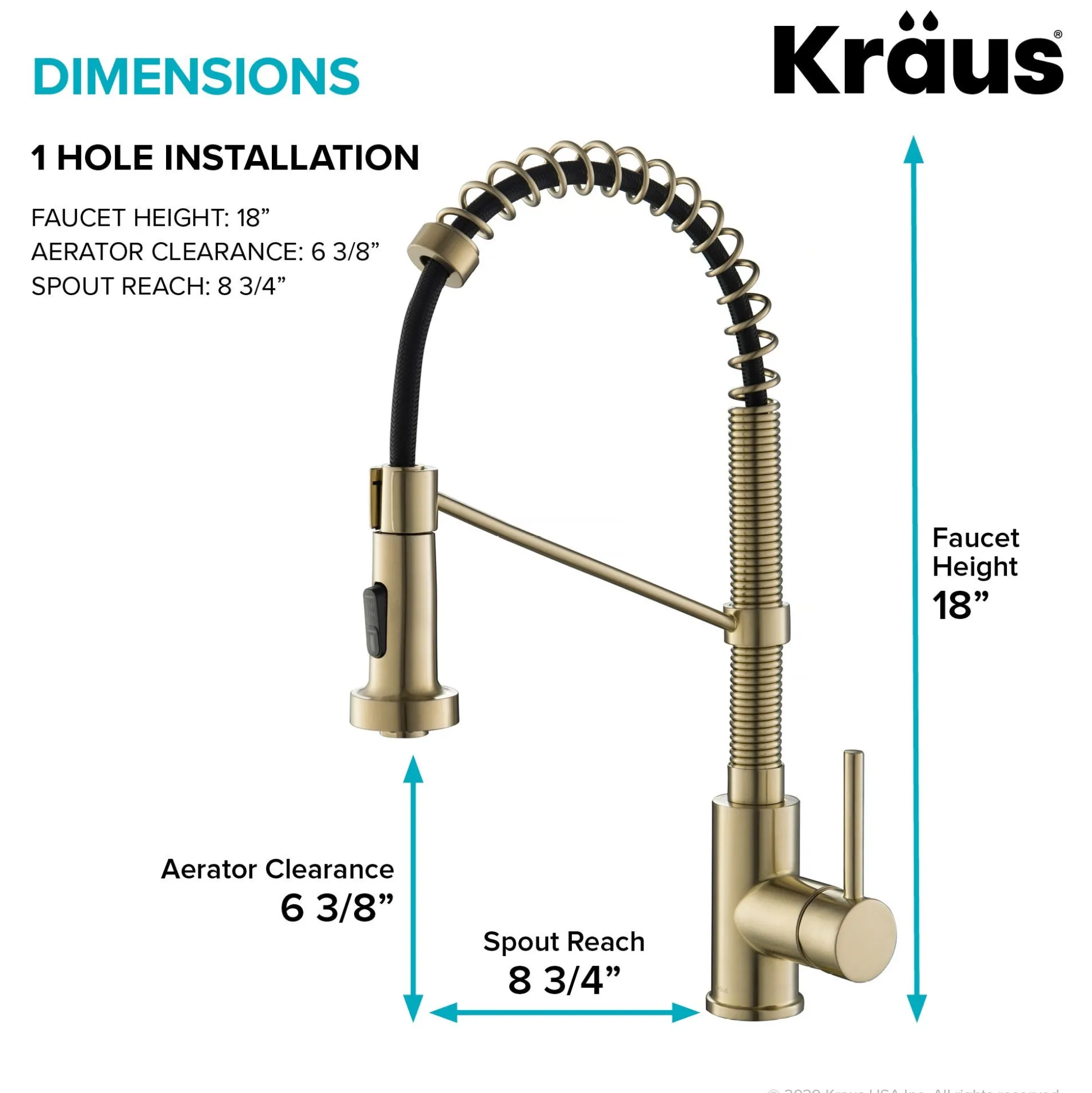 Commercial Style Pull-Down Kitchen Faucet and Water Filter Faucet Combo in Spot Free Antique Champagne Bronze