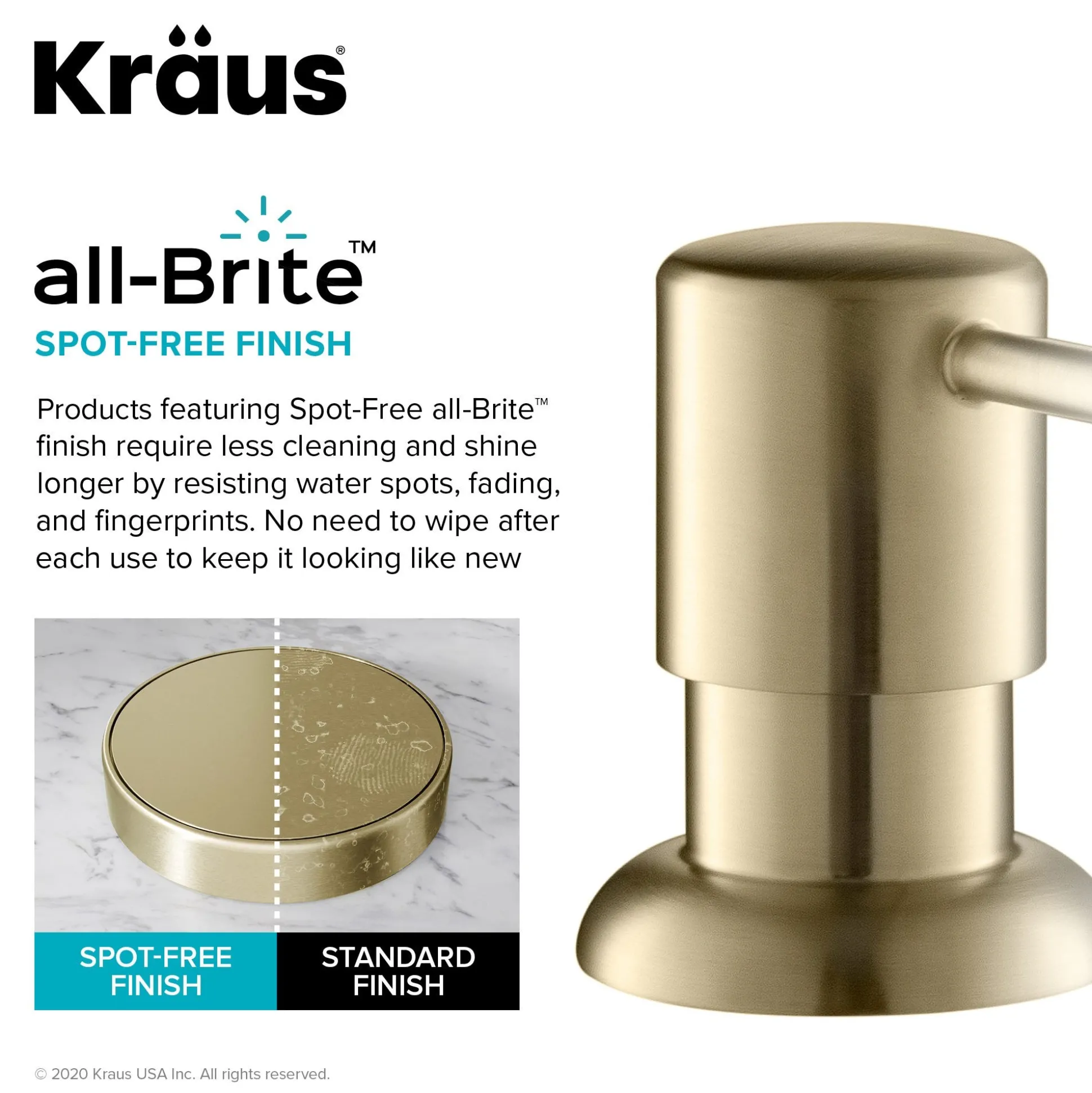 Commercial Style Pull-Down Single Handle 18" Kitchen Faucet in Spot Free Antique Champagne Bronze with Soap Dispenser