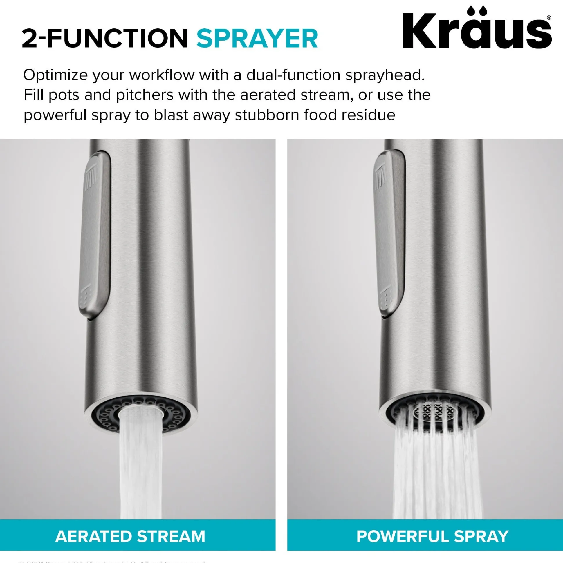 Contemporary Single-HandleTouch KitchenSink Faucet with Pull Down Sprayer in Spot Free Stainless Steel