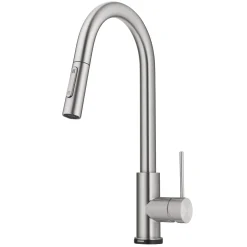 Contemporary Single-HandleTouch KitchenSink Faucet with Pull Down Sprayer in Spot Free Stainless Steel