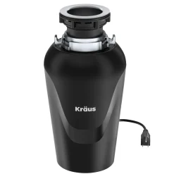 Continuous Feed Garbage Disposal with 3/4 HP Ultra-Quiet Motor for Kitchen Sinks with Power Cord and Flange Included