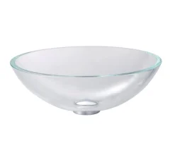 Crystal Clear Glass Vessel 16 1/2