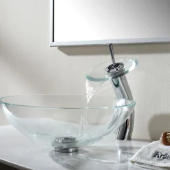 Crystal Clear Glass Vessel 16 1/2