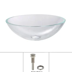 Crystal Clear Glass Vessel 16 1/2