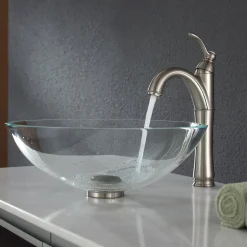 Crystal Clear Glass Vessel 16 1/2