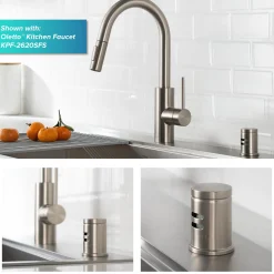 Dishwasher Air Gap in Spot Free all-Brite Stainless Steel