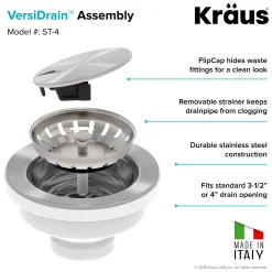 Drain Assembly with FlipCap