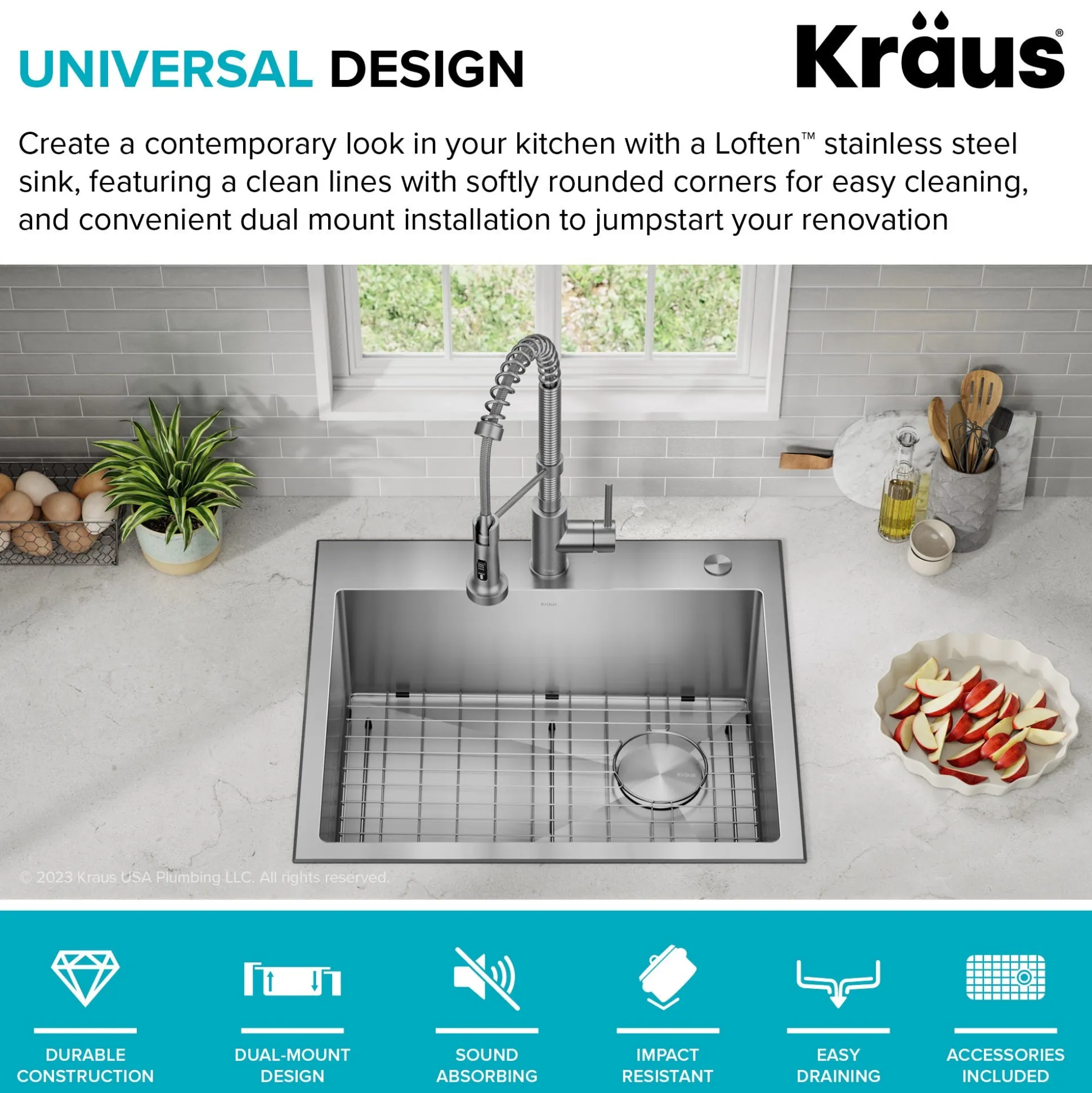 25" Drop-In/Top Mount 18 Gauge Stainless Steel Single Bowl Kitchen Sink