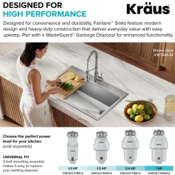 25”Drop In / Top Mount Workstation Single Bowl 18-GaugeStainless Steel Kitchen Sinkwith Accessories