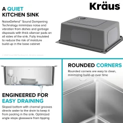 25”Drop In / Top Mount Workstation Single Bowl 18-GaugeStainless Steel Kitchen Sinkwith Accessories