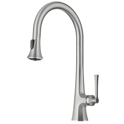 2-Function Single Handle Pull Down Kitchen Faucet in Spot-Free Stainless Steel