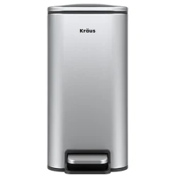 1.3 Gallon / 5 Liter Step Pedal Bathroom Trash Can in Spot-Free Stainless Steel with Removable Inner Bucket and Soft Close Lid