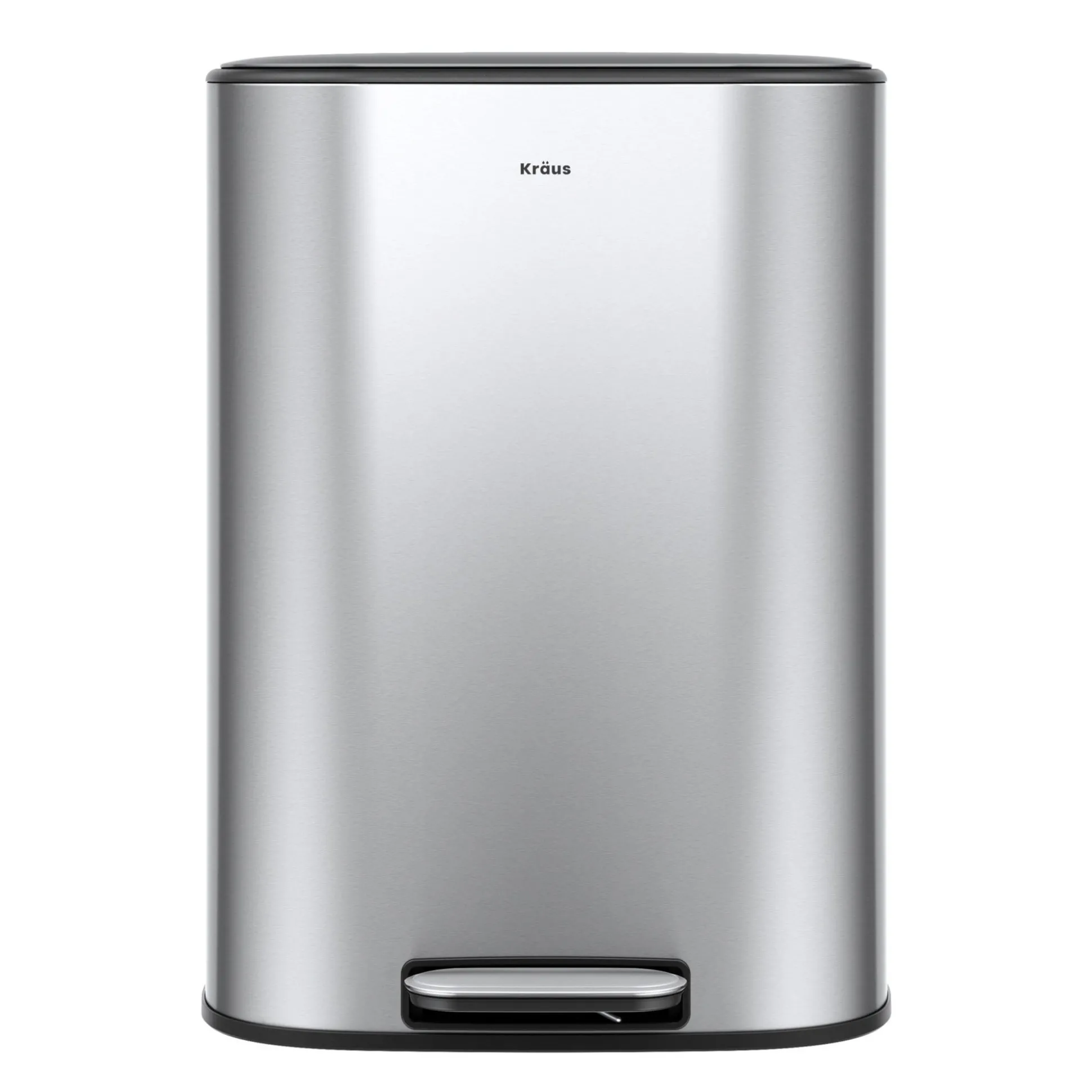 13.2 Gallon / 50 Liter Step Pedal Kitchen Trash Can in Spot-Free Stainless Steel with Removable Inner Bucket and Soft Close Lid