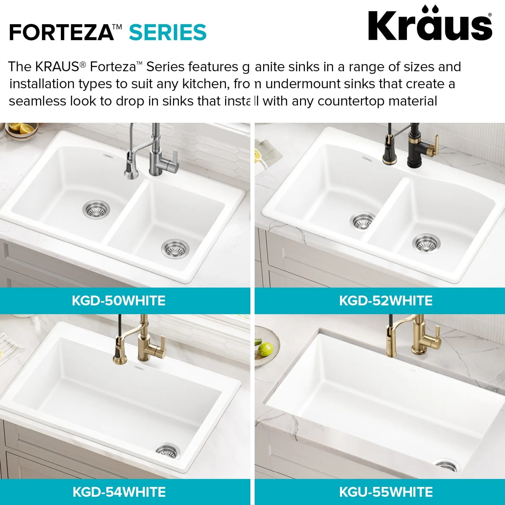 33” Granite Drop In / Undermount Single Bowl White Kitchen Sink