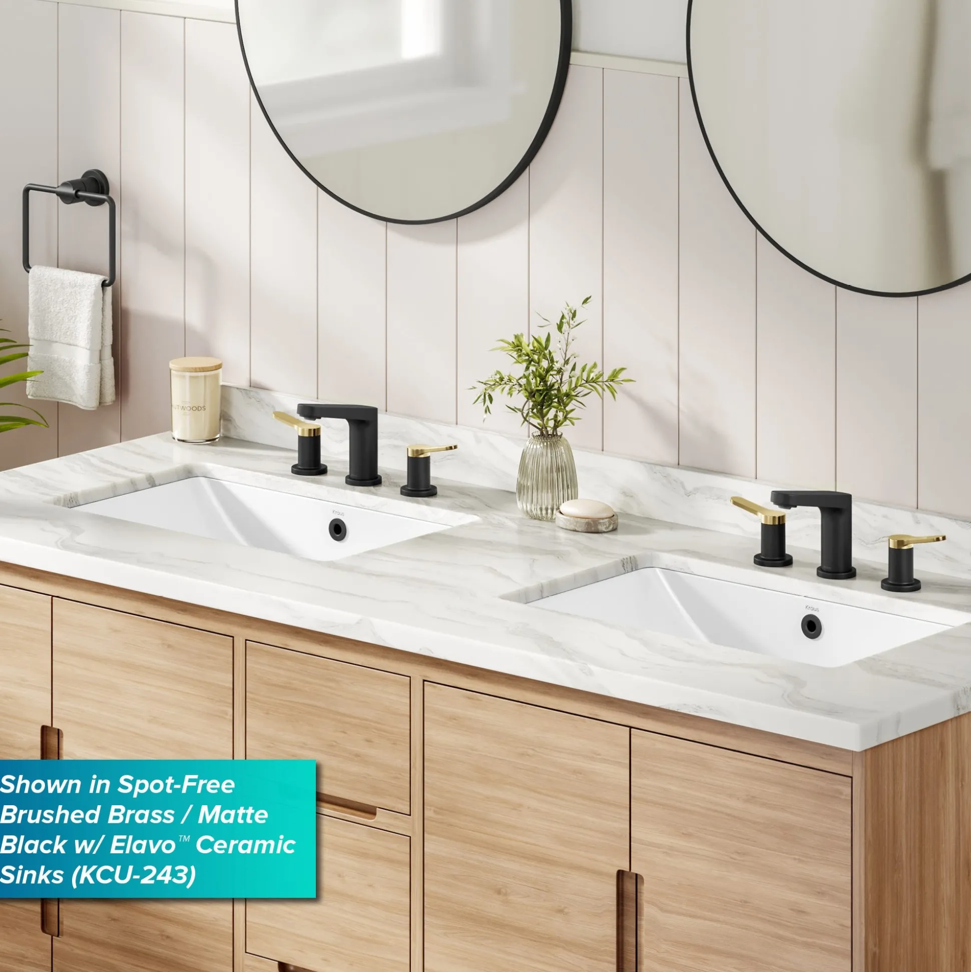 2-Handle 8-inch Widespread Bathroom Faucet in Spot-Free Brushed Brass with Pop Up Drain and Supply Lines