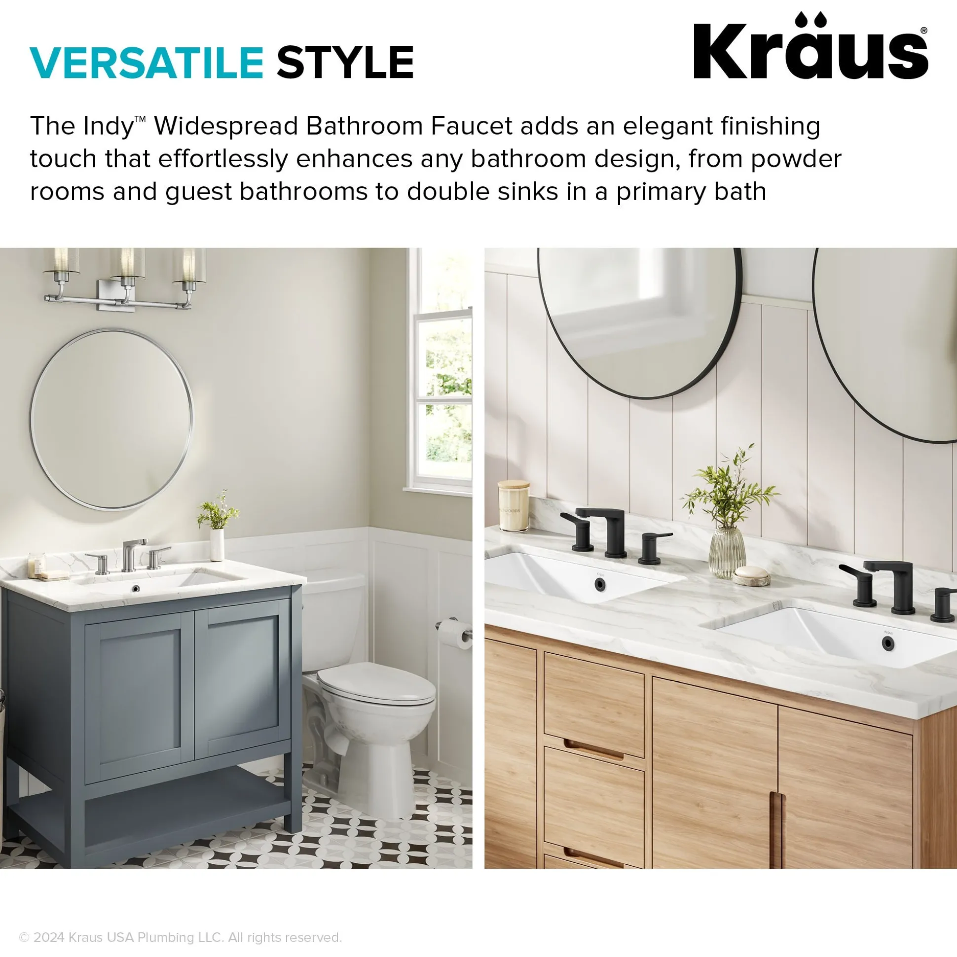 2-Handle 8-inch Widespread Bathroom Faucet in Chrome with Pop Up Drain and Supply Lines
