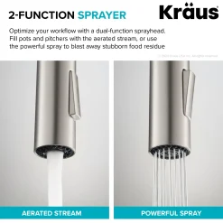 High-Arc Single Handle Pull-Down Kitchen Faucet in Brushed Brass