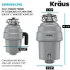 High-Speed 3/4 HP Continuous Feed Ultra-Quiet Motor Garbage Disposal with Power Cord and Flange Included and Universal Mount
