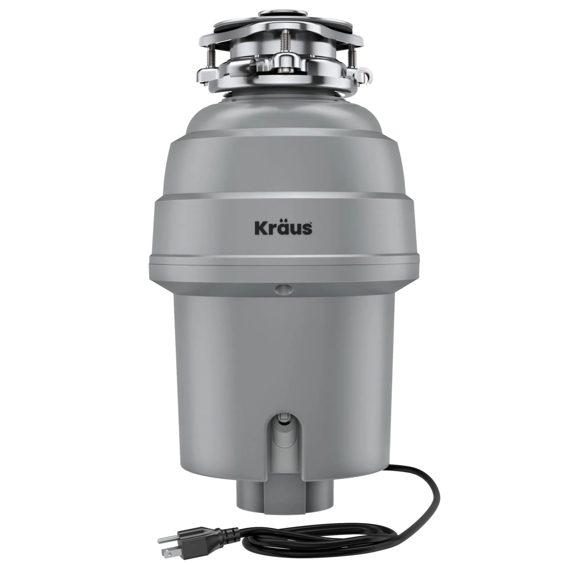 High-Speed 3/4 HP Continuous Feed Ultra-Quiet Motor Garbage Disposal with Power Cord and Flange Included and Universal Mount