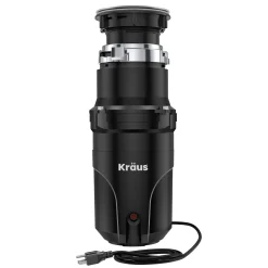 High-Speed 1/3 HP Continuous Feed Ultra-Quiet Motor Garbage Disposal with Quick Connect Mount, Power Cord and Flange Included