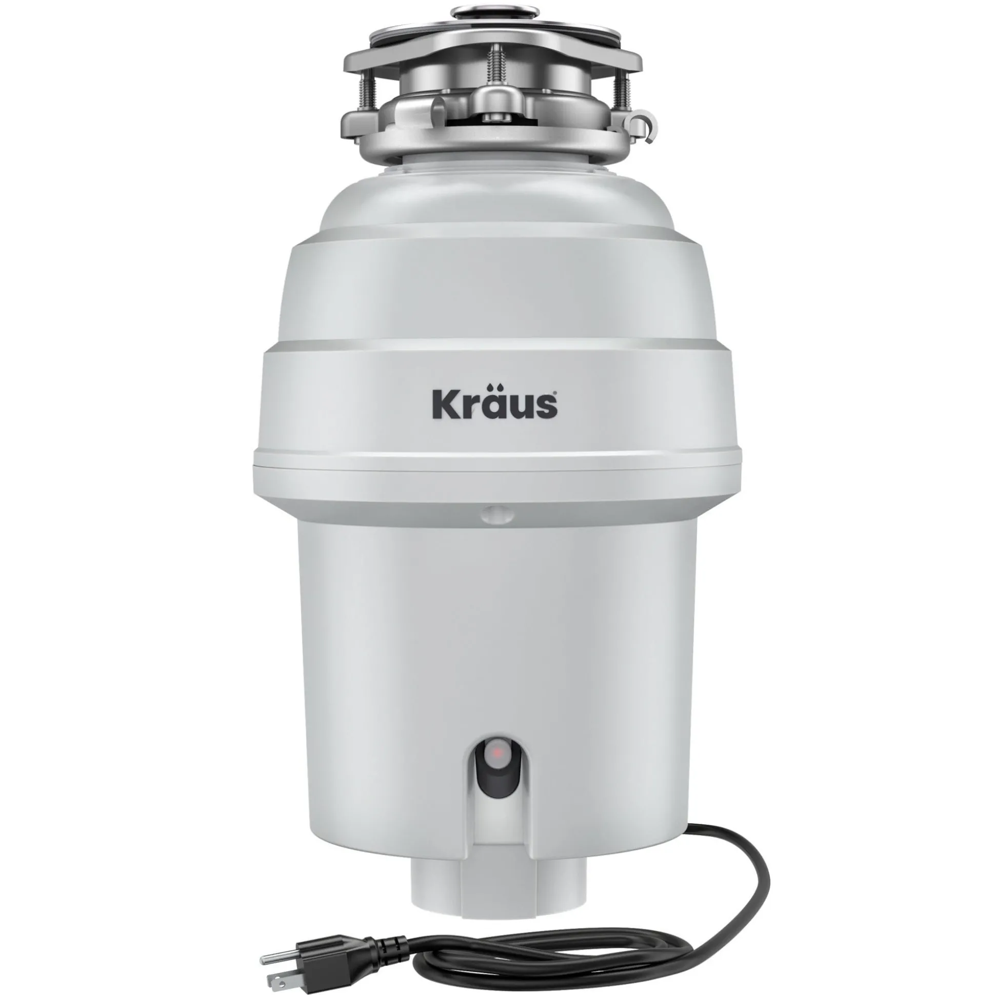1 HP Continuous Feed Garbage Disposal with Ultra-Quiet Motor for Kitchen Sink with Power Cord and Flange Included