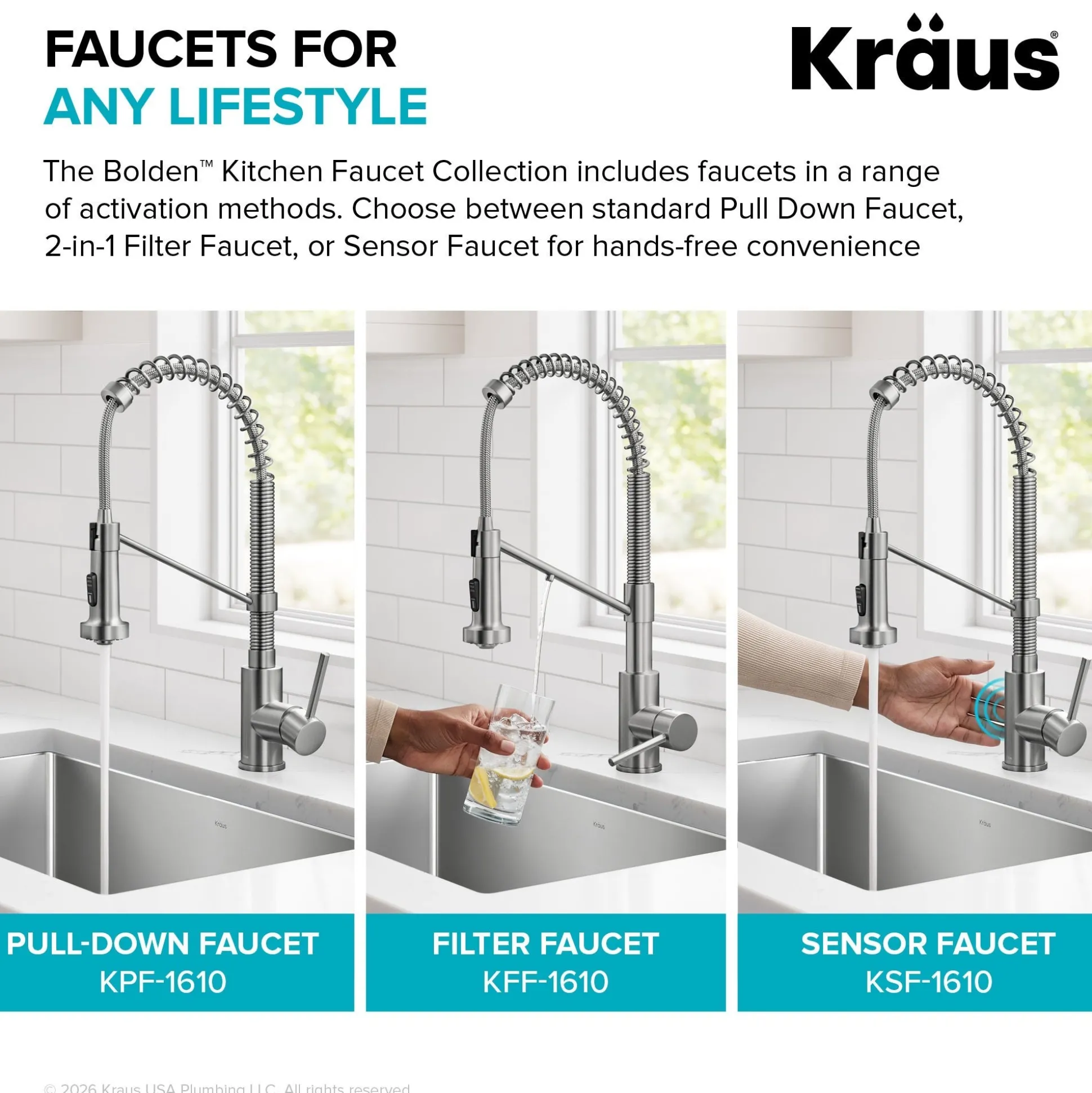 2-in-1 Commercial Style Pull Down Single Handle Water Filter Kitchen Faucet for Reverse Osmosis or Water Filtration System in Spot-Free Antique Champagne Bronze