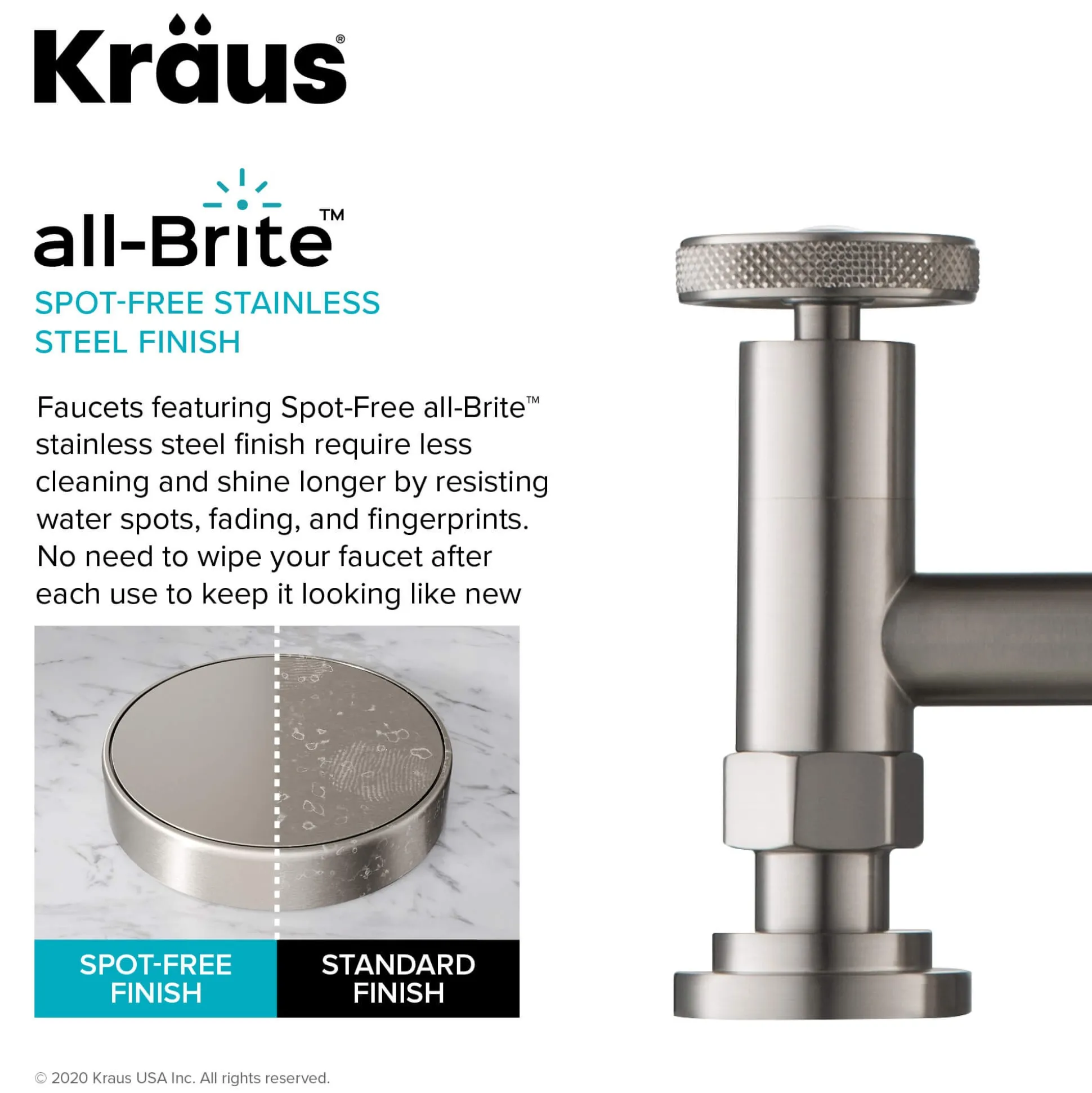 Industrial Bridge Kitchen Faucet and Water Filter Faucet Combo in Spot Free Stainless Steel