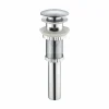 Pop-Up Drain for Bathroom Sink with Overflow in Chrome