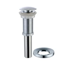Pop-Up Drain for Bathroom Sinkwithout Overflow and Mounting Ring in Chrome