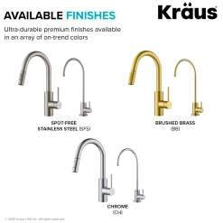 Pull-Down Kitchen Faucet and Water Filter Faucet Combo in Brushed Brass