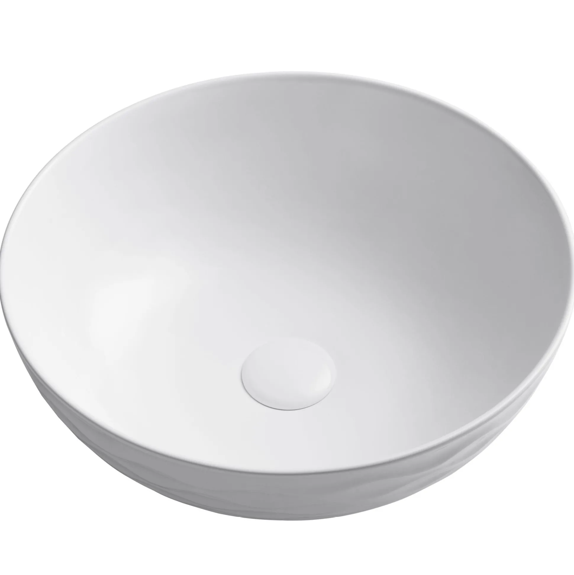 16 1/2" Round Vessel Ceramic Bathroom Sink in White