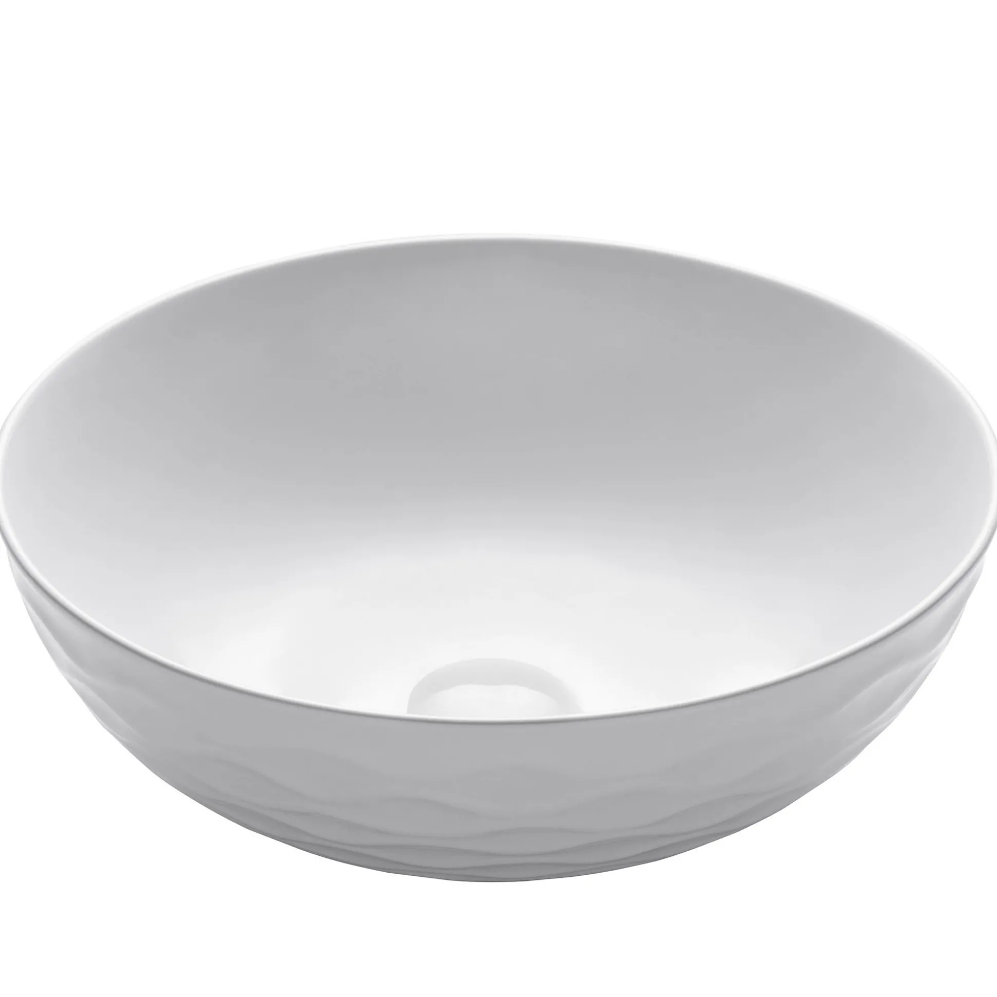 16 1/2" Round Vessel Ceramic Bathroom Sink in White